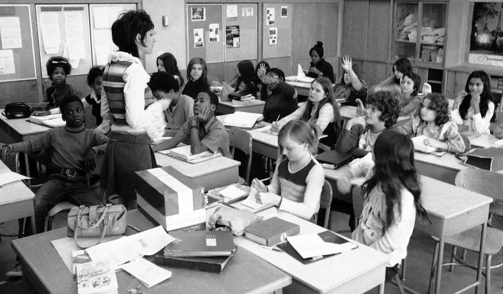 A seventh grade in 1972. Anthony Camerano/AP